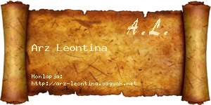 Arz Leontina névjegykártya